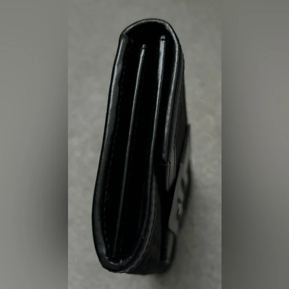 ❗️SOLD❗️ NEW Y2K Fendi Zucchino Black Continental Monogram FF Canvas Long Wallet - Picture 4 of 12